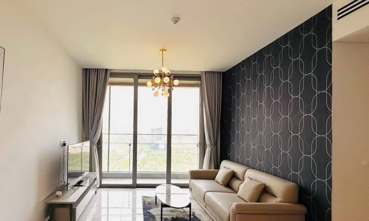 Căn 2 phòng ngủ cho thuê Empire City lầu cao Linden nội thất đủ view L81