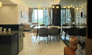 Căn 2 phòng ngủ cho thuê Empire City tầng cao Tilia nội thất đẹp view L81